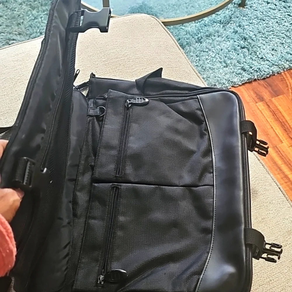 Tumi Balistic Nylon Briefcase Messenger Laptop Bag Black Crossbody Large